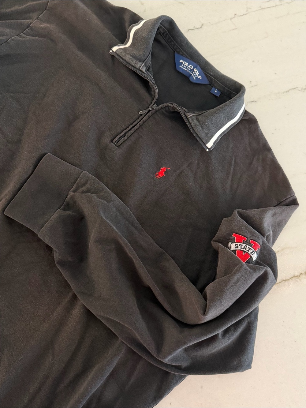 Polo Ralph Lauren Golf Valdosta State 1/4 Zip Pullover Large Black